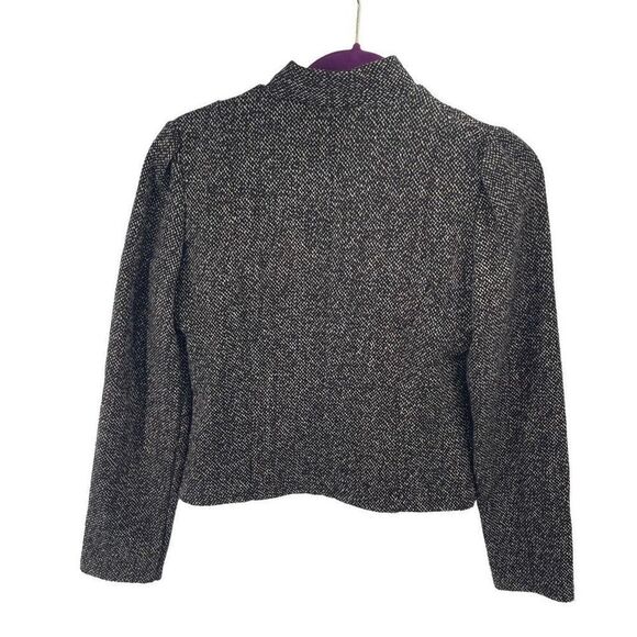 Lux Women's High Neck Collar Tweed Office Jacket Blazer Multicolor Size Small - Picture 7 of 9